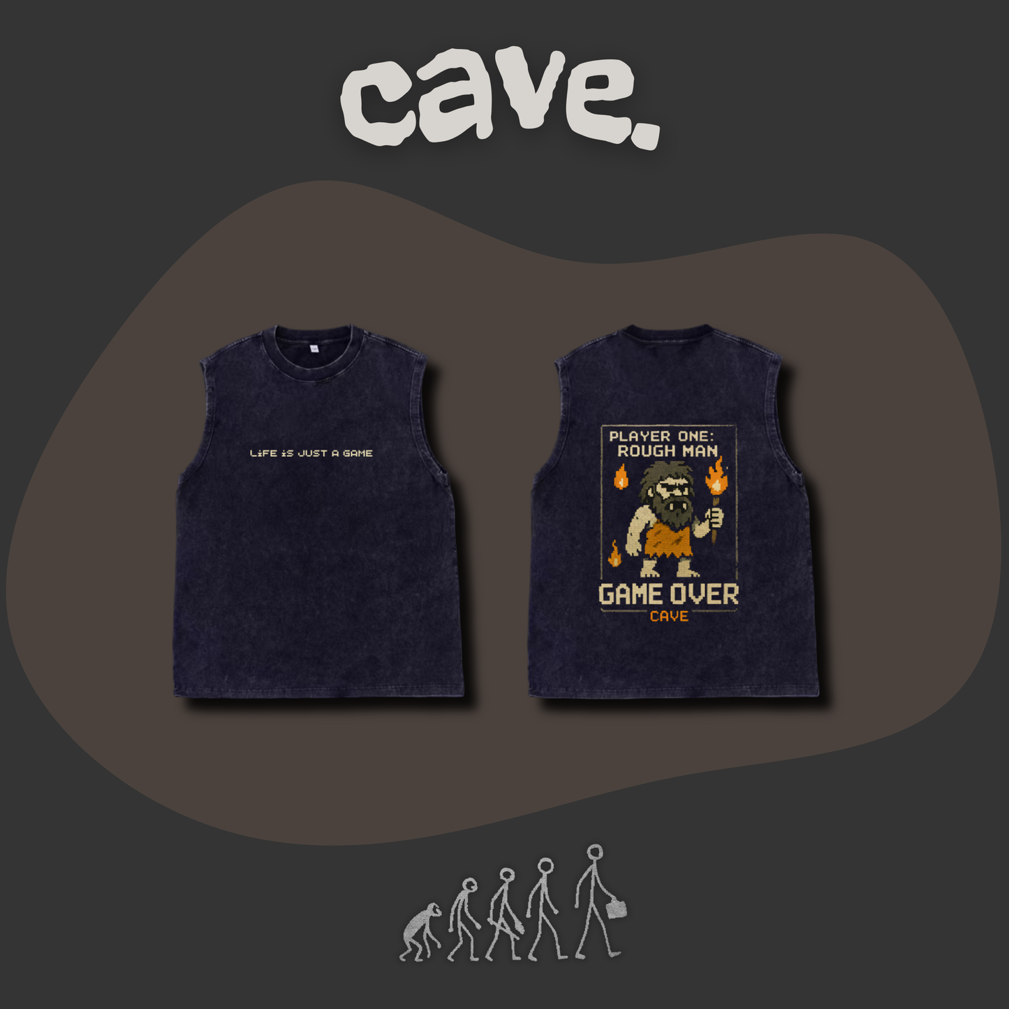 RoughMan Collection | Game Over|Tank Tops