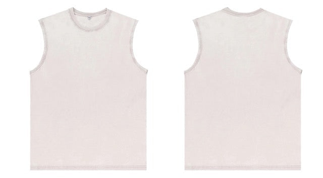 Wash Blank Oversized Tank Tops ｜水洗素背心