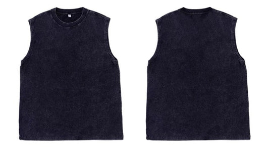 Wash Blank Oversized Tank Tops ｜水洗素背心
